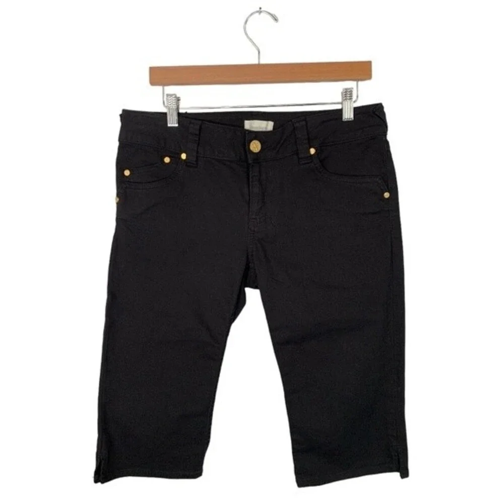 NWOT Favorite Daughter | Long Slim Black Denim Shorts 30‎